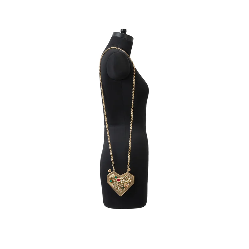 Anaar Anaar Tribe Slingette Multi Polki Stone Embellished Clutch Bag