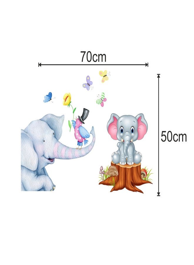 Sticker Yard Elephant Family Cartoon Wall Sticker and Decal Size - 70X50cm - Image 3