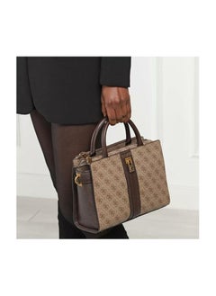 GUESS Guess Ginevra Logo Elite Society Satchel, Satchel, Top Handle, Detachable Shoulder Strap, Women, One Size  - Image 5