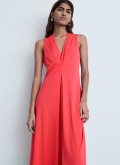 MANGO V-Neck Knitted Dress  - Image 3