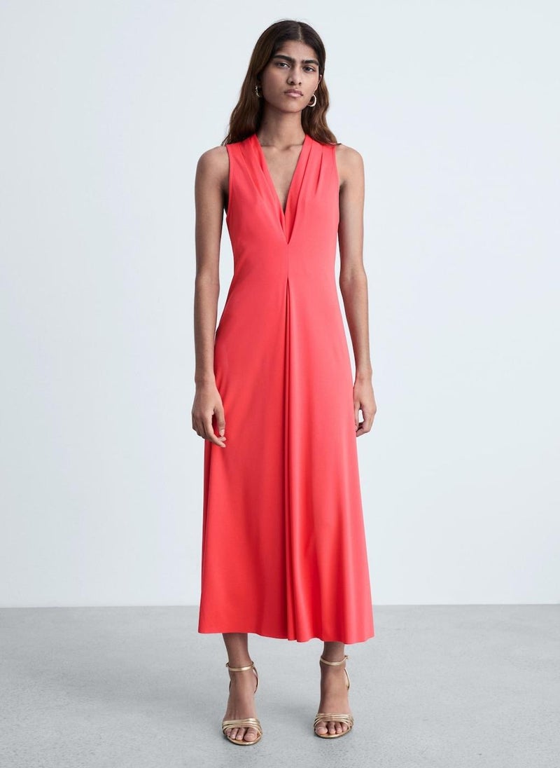 MANGO V-Neck Knitted Dress  - Image 1