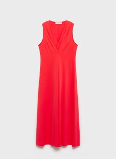 MANGO V-Neck Knitted Dress  - Image 5