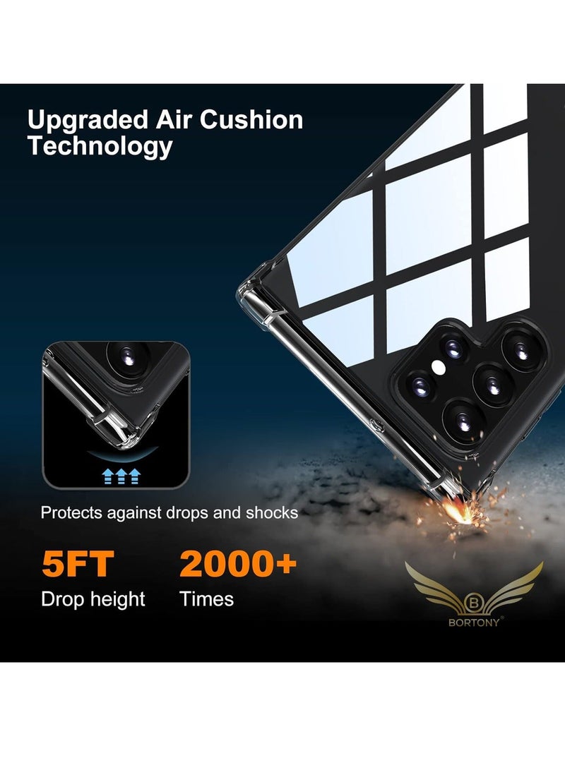 MUNTAQI Crystal Clear TPU Bumper Case for Samsung Galaxy S22 Ultra 5G - Air Cushion, Shockproof Protective Cover, Compatible with Samsung Galaxy S22 Ultra 5G - Image 5
