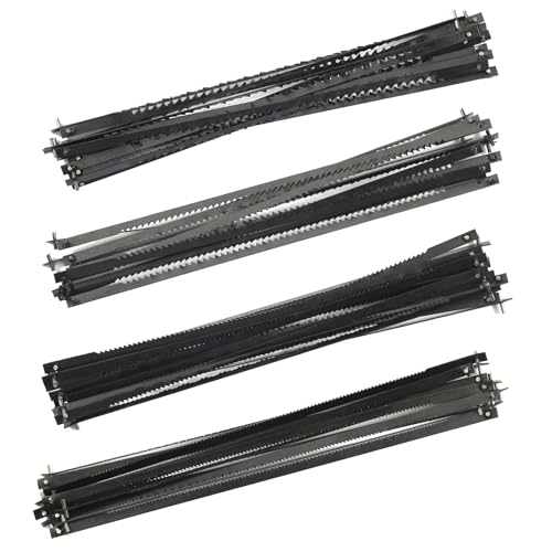 YullSorom 5-Inch Scroll Saw Blade Pin End Replacement 48Pack for Wood, High Carbon Steel(24TPI, 18TPI，15 TPI, 10TPI 12pcs Each) - Image 1
