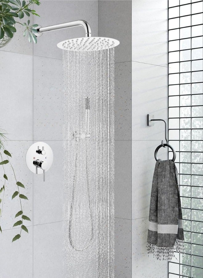 Chrome Round Concealed Bathroom Shower System Manufacturer - Image 1