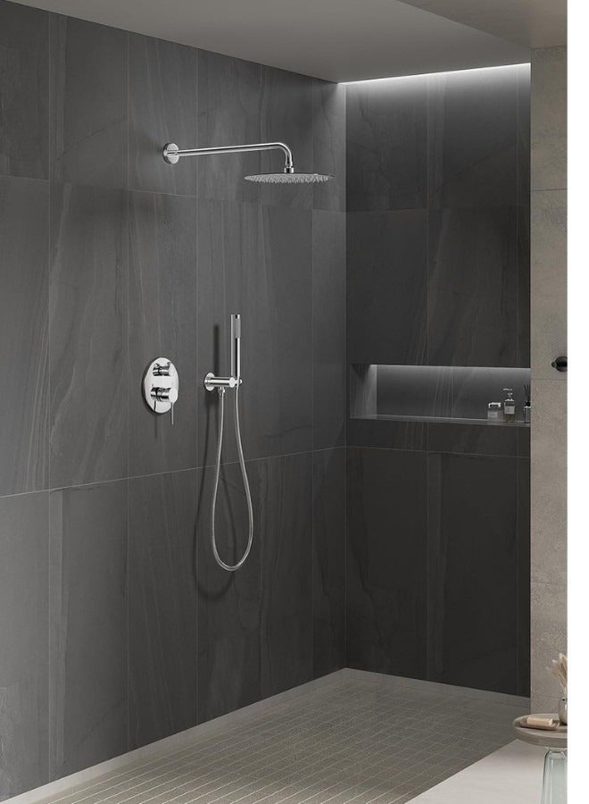 Chrome Round Concealed Bathroom Shower System Manufacturer - Image 3