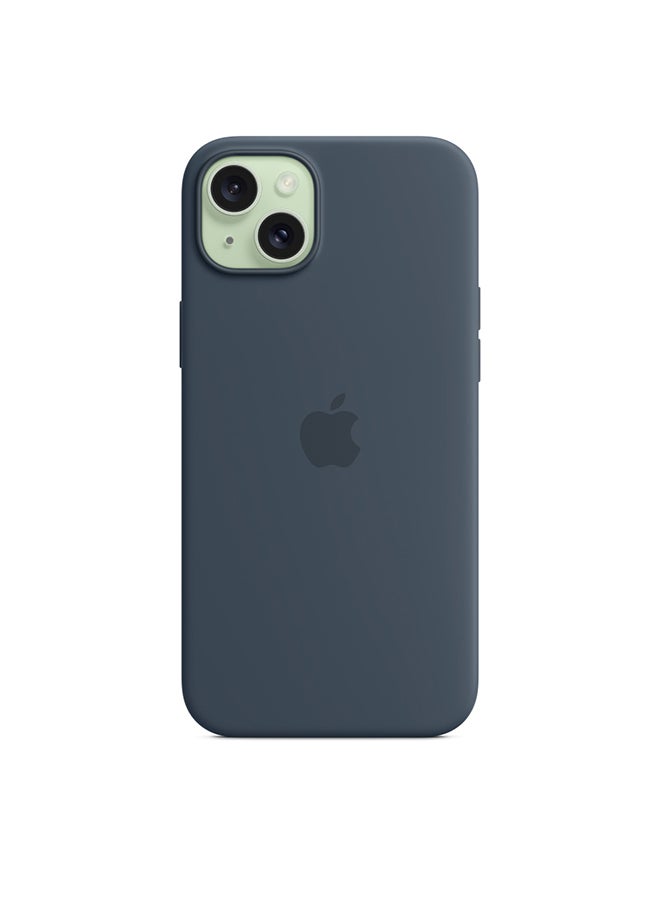 ابل  غطاء سيليكون لهاتف iPhone 15 Plus مع MagSafe - - Image 1