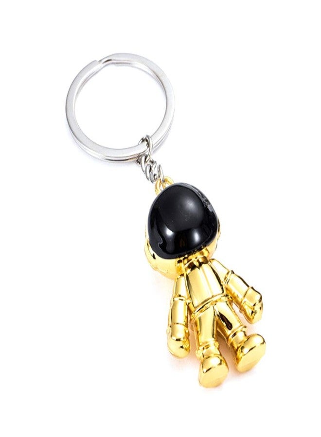 Amosfun Space Astronaut Keychain Keyring Space Robot Bag Purse Charms Space Favors Lover For Men And Women (Golden) - Image 2