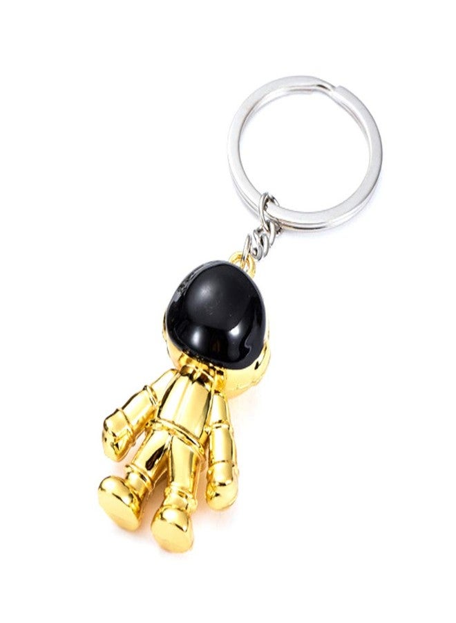 Amosfun Space Astronaut Keychain Keyring Space Robot Bag Purse Charms Space Favors Lover For Men And Women (Golden) - Image 1