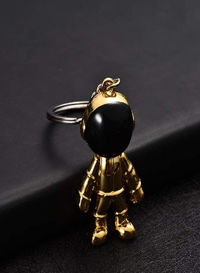 Amosfun Space Astronaut Keychain Keyring Space Robot Bag Purse Charms Space Favors Lover For Men And Women (Golden) - Image 4