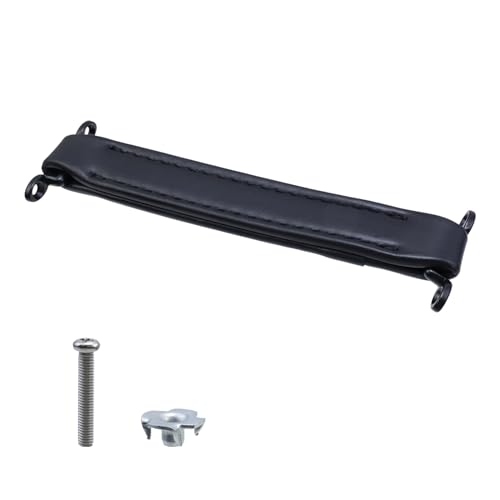 Woogim 2PCS Black Vintage Leather AMP Amplifier Handles 8.27" Replacement Strap Handle with Mounting Screws for Amplifiers Suitcases - Image 3