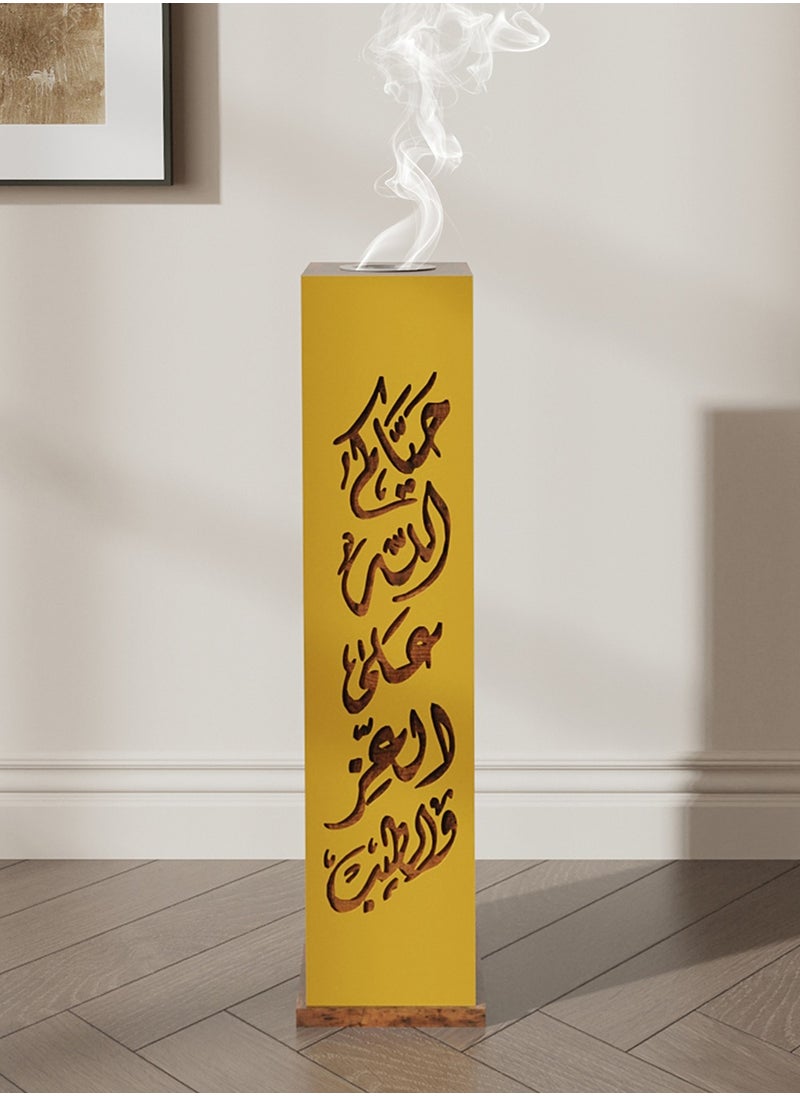 فاريفورنكس مبخرة بخور بطول 81.5 سم، حامل مدخنة، حامل أرضي مزخرف للمنزل، حامل شموع، رف مبخرة للعلاج بالروائح  - Image 1