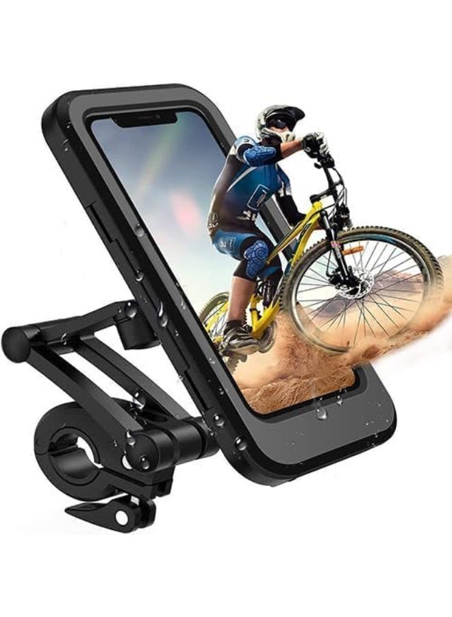 حامل هاتف مقاوم للماء للدراجة النارية، مقاومة IPX67، ذراع قابل للتعديل، دوران 360 درجة، يدعم الشاشات حتى 6.9 بوصة - Image 2