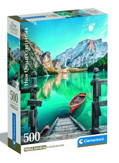 Clementoni Clementoni Puzzle HQC Braise Lake+Poster 500 Pieces | Jigsaw Puzzle | Puzzle for Adults | Challenging Puzzle | Perfect for Stress Reliever and Puzzle Lovers | Made in Italy  - Image 1