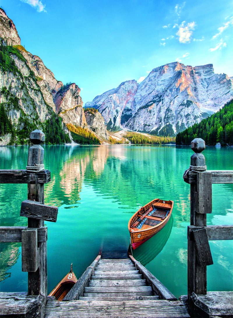 Clementoni Puzzle HQC Braise Lake+Poster 500 Pieces | Jigsaw Puzzle | Puzzle for Adults | Challenging Puzzle | Perfect for Stress Reliever and Puzzle Lovers | Made in Italy - Image 3