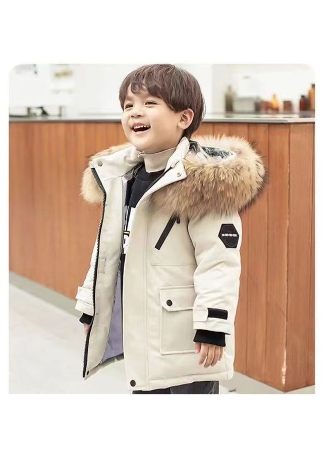 Kids' Cotton Clothing, European And American Winter New Style Down Cotton Sports Jacket Parka Ultra-thick Coat Children's Cotton Garment