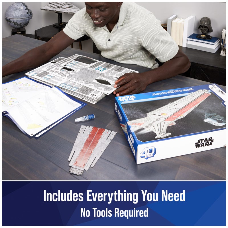 4D Build Star Wars Deluxe Venator-Class Star Destroyer 3D Model Kit, Star Wars Collectibles & Desk Decor, Adult Puzzle, Building Toys, 288 Pieces, 3D Puzzles for Ages 12 & Up - Image 3