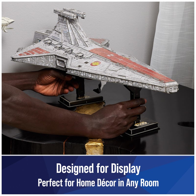 4D Build Star Wars Deluxe Venator-Class Star Destroyer 3D Model Kit, Star Wars Collectibles & Desk Decor, Adult Puzzle, Building Toys, 288 Pieces, 3D Puzzles for Ages 12 & Up - Image 5