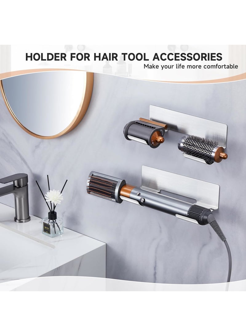 Barakah Wall Mount for Curling Iron, Hair Dryer Holder for Curling Wands Accessories, Stainless Steel Styler Attachments Organizer for Salons Bathrooms, Dormitories and Apartments - Image 3