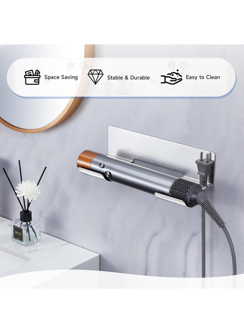 Barakah Wall Mount for Curling Iron, Hair Dryer Holder for Curling Wands Accessories, Stainless Steel Styler Attachments Organizer for Salons Bathrooms, Dormitories and Apartments - Image 4