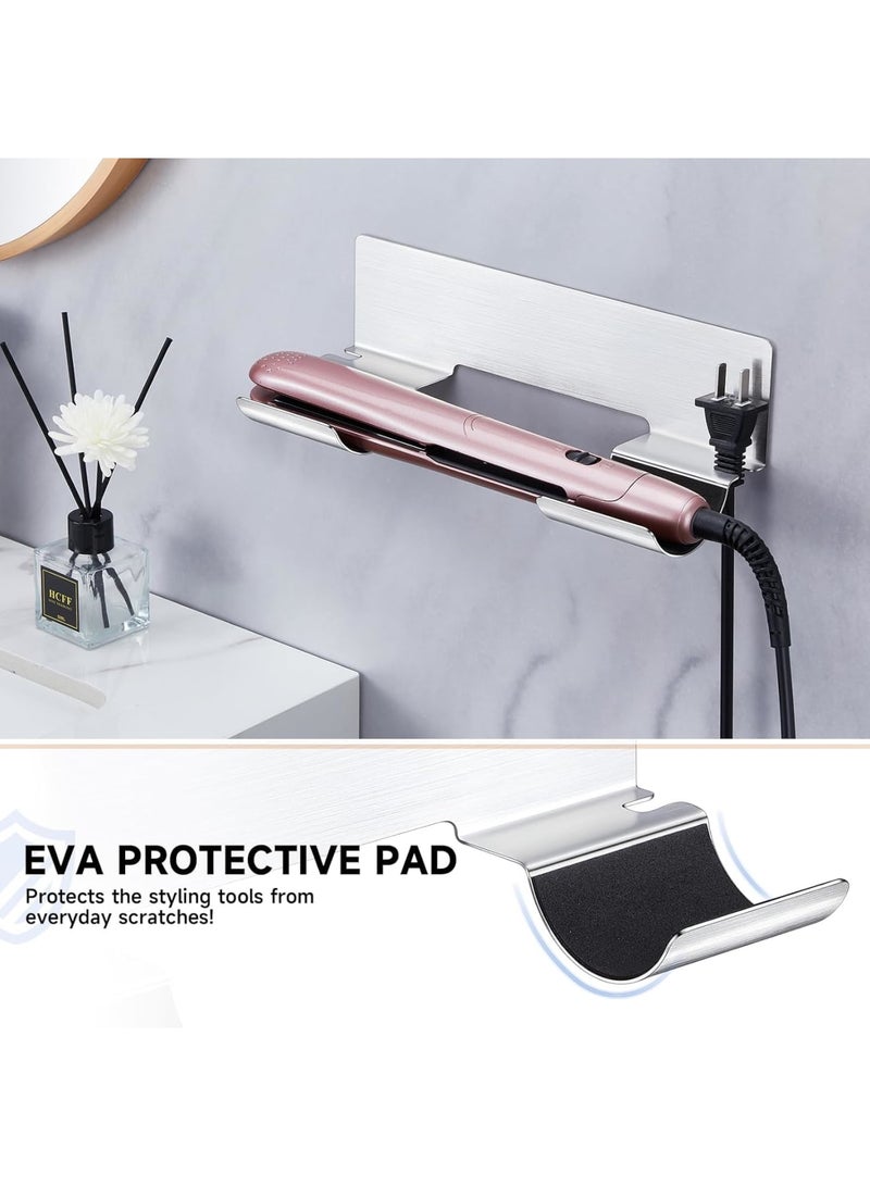 Barakah Wall Mount for Curling Iron, Hair Dryer Holder for Curling Wands Accessories, Stainless Steel Styler Attachments Organizer for Salons Bathrooms, Dormitories and Apartments - Image 2