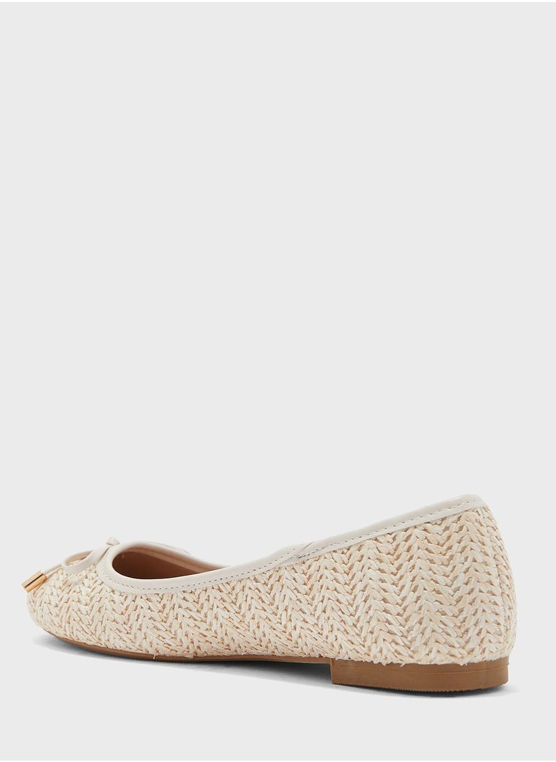NEW LOOK - Laffia  Ballerinas - Image 1