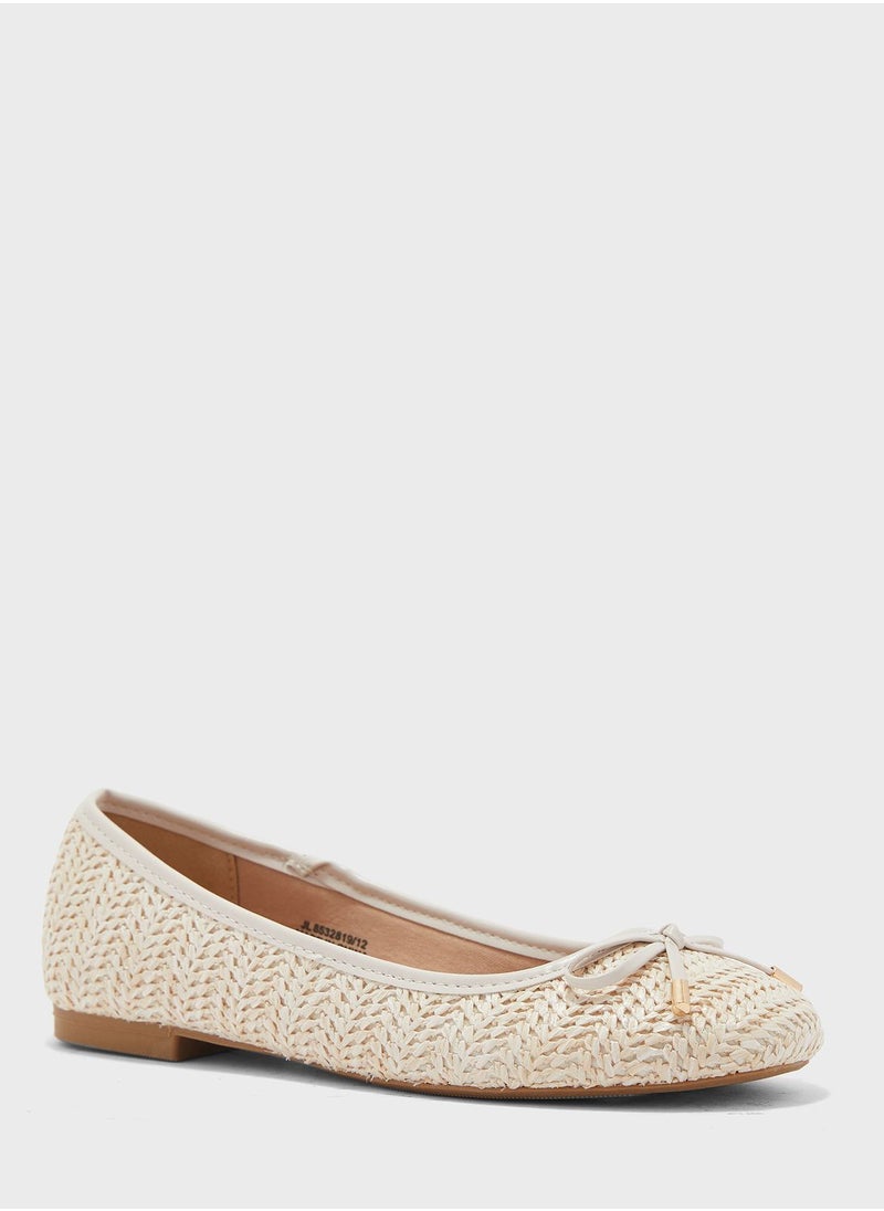 NEW LOOK - Laffia  Ballerinas - Image 1