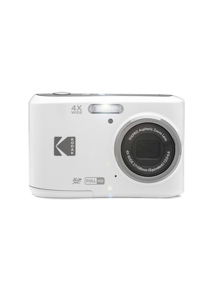Kodak Co - KODAK PIXPRO FZ45-WH 16MP Digital Camera 4X Optical Zoom 27mm Wide Angle 1080P Full HD Video 2.7" LCD Vlogging Camera (White) - Image 1