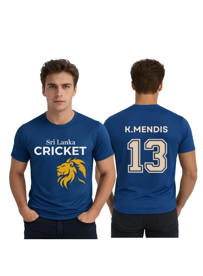 Srilanka Cricket Player Name Dry Fit T-Shirt For Mens | Half Sleeve Round Neck | Jersey For Sports,Training & Casual Wear | Lightweight Tee - Image 1