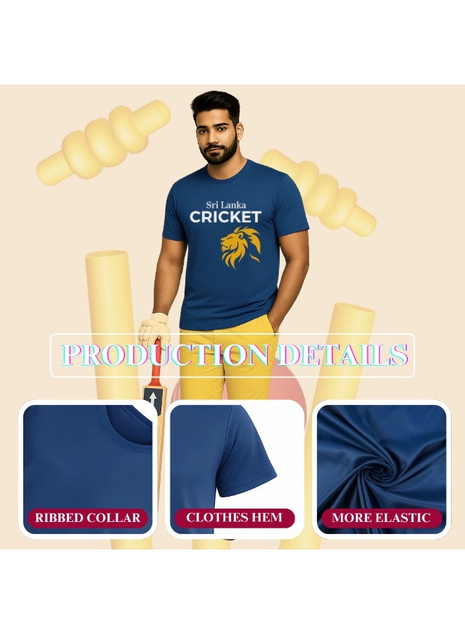 Srilanka Cricket Player Name Dry Fit T-Shirt For Mens | Half Sleeve Round Neck | Jersey For Sports,Training & Casual Wear | Lightweight Tee - Image 3