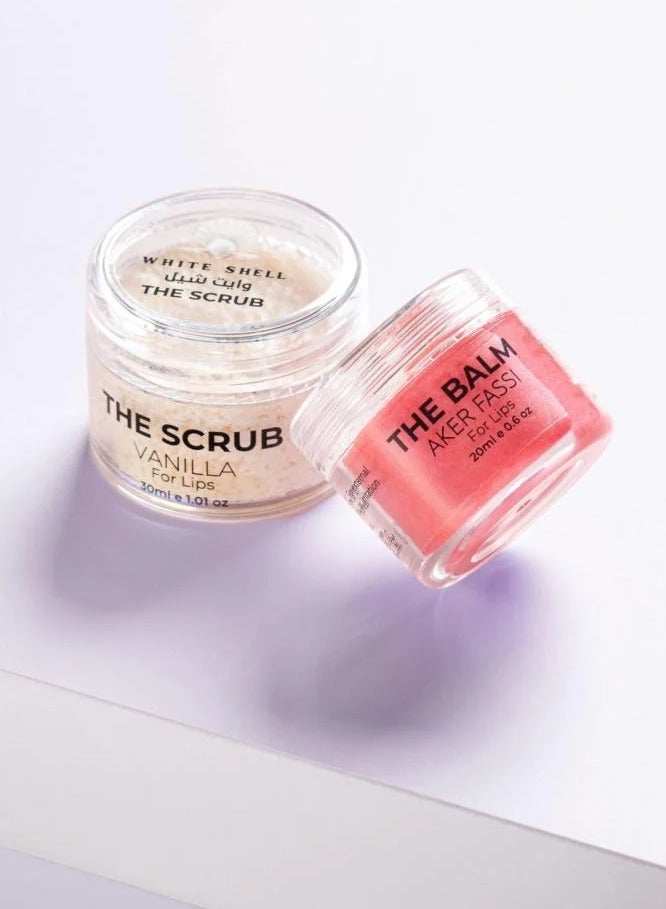 وايت شيل مقشر الشفاه بالفانيليا 30 مل وبلسم الشفاه أكر فاسي 20 مل - Image 2