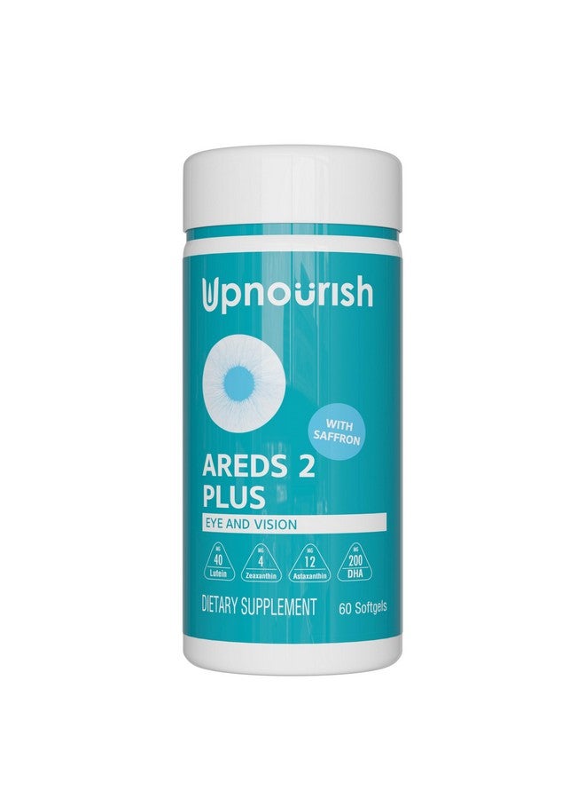 UpNourish AREDS 2 Eye Vitamins for Seniors - Lutein Eye Health Supplement for Adults - Computer Eye Strain Relief, Ocular Health and Dry Eye Support - Vision & Eye Supplements for Women and Men - Image 1