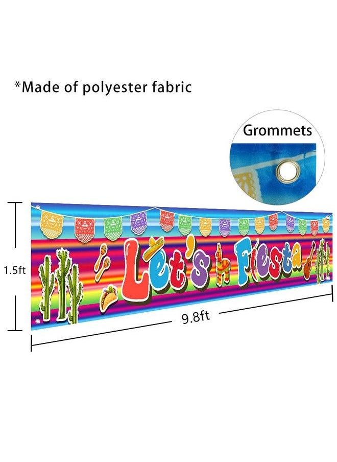 Partico Large Fiesta Banner Cinco De Mayo Party Supplies Mexican Themed Birthday Party Decorations  - Image 3