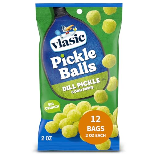 Vlasic Pickle Balls, Dill Pickle Flavored Corn Puffs, 2 oz. (Pack of 12) - Image 1