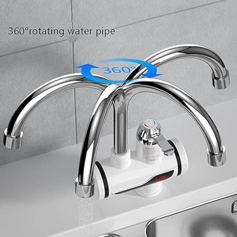 Zashvi Zashvi Instant Electric Water Heater Faucet Tankless Hot Water Heater for Kitchen Bathroom EnergyEfficient with Adjustable Temperature Control  - Image 5