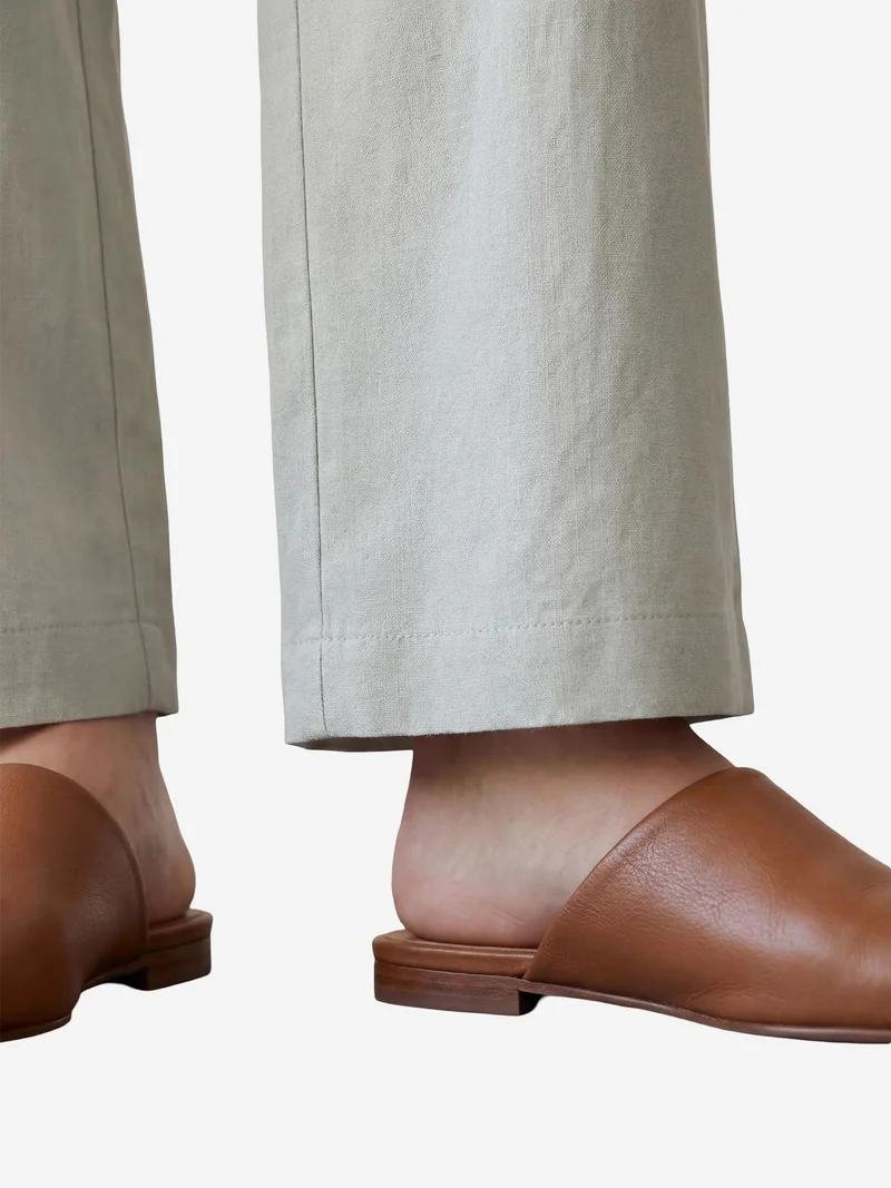 MY FASHION Sage Green MY FASHION Comfort Pleated Straight Leg Trousers for Women | Best Price UAE