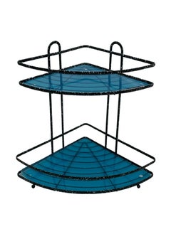 ALMUFARREJ Two-tier corner storage rack black 