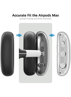AROAQ Clear Soft TPU Airpod Max Ear Cover, Silicone Cases Suitable for Apple AirPods Max 3-in-1 Headphones Anti-Scratch Ear Cups Cover Headband Cover and Ear Pad Protector Case Skin Accessories  - Image 3