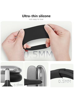 AROAQ Clear Soft TPU Airpod Max Ear Cover, Silicone Cases Suitable for Apple AirPods Max 3-in-1 Headphones Anti-Scratch Ear Cups Cover Headband Cover and Ear Pad Protector Case Skin Accessories  - Image 5