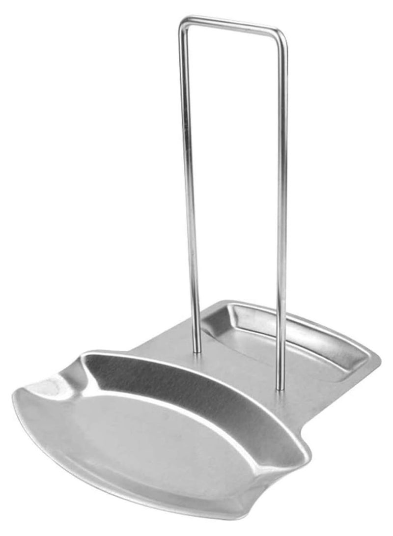 CATANES Kitchen Spoon Rest Pot Lid Holder Stainless Steel Pot Lid Stand Shelf Spoon Ladle Rest Kitchen Tool - Image 1