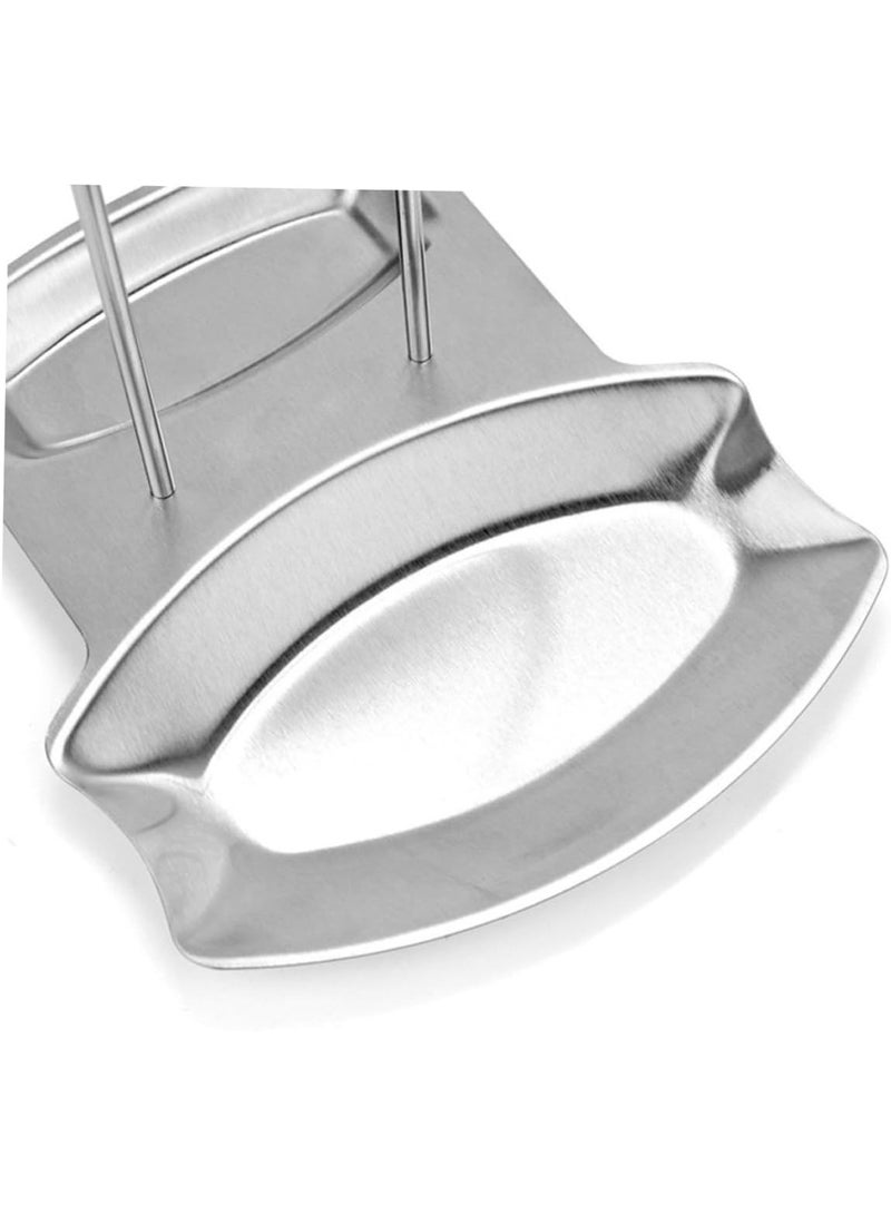 CATANES Kitchen Spoon Rest Pot Lid Holder Stainless Steel Pot Lid Stand Shelf Spoon Ladle Rest Kitchen Tool - Image 4
