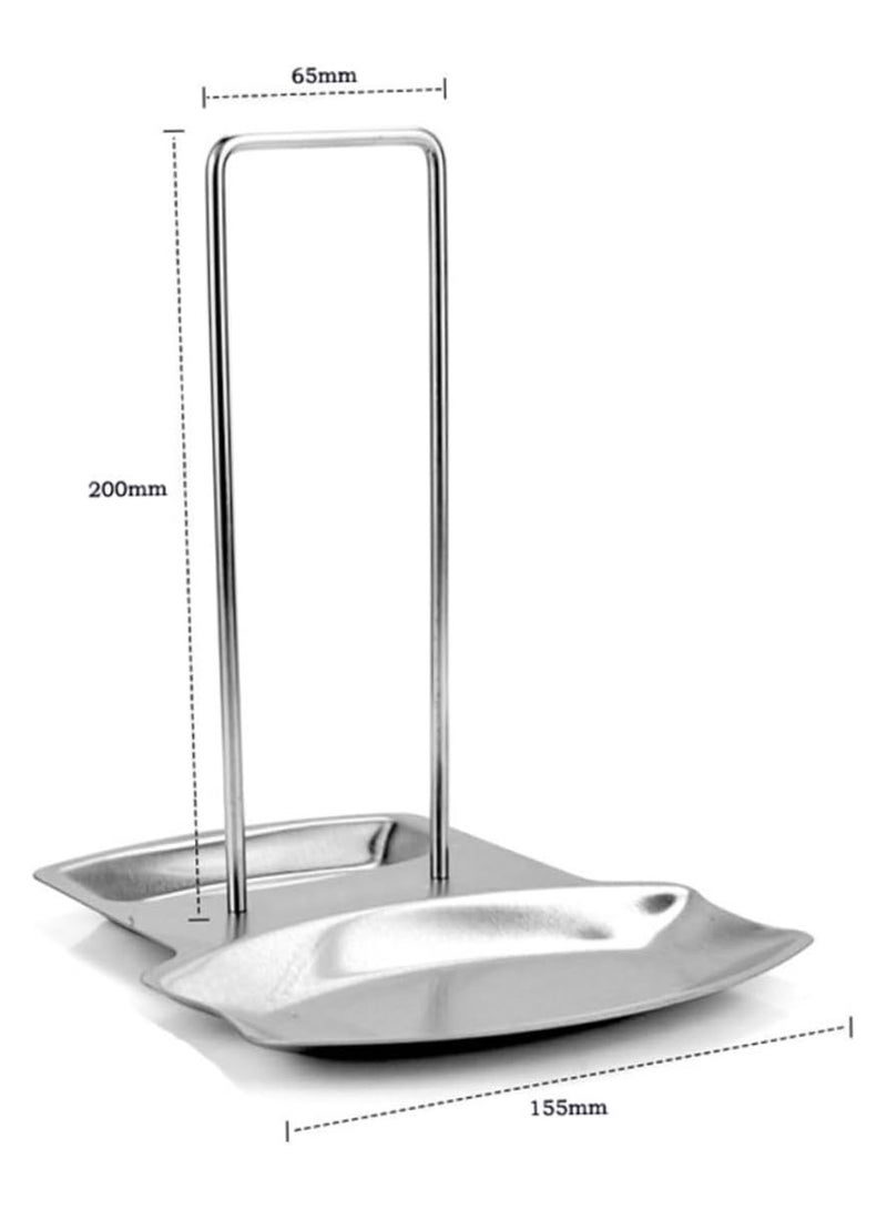CATANES Kitchen Spoon Rest Pot Lid Holder Stainless Steel Pot Lid Stand Shelf Spoon Ladle Rest Kitchen Tool - Image 5
