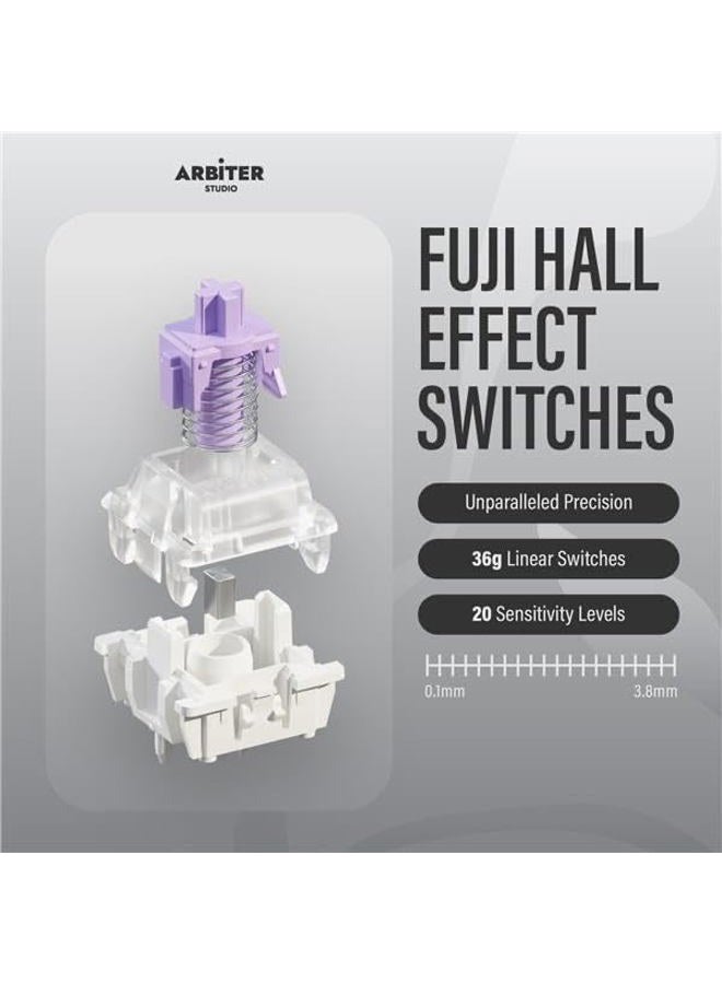 Arbiter Polar 65 - CNC Mechanical Gaming Keyboard - Magnetic Salon Effect Switches, CNC Aluminum Frame, Quick Key, 65% Compact, Bright RGB, Double Shot PBT Keys, Color - Image 3