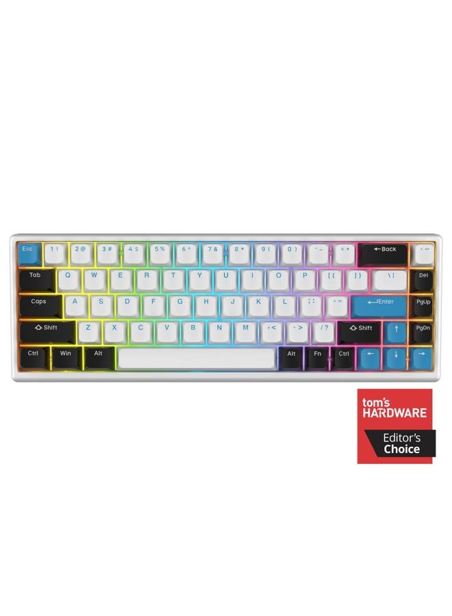 Arbiter Polar 65 - CNC Mechanical Gaming Keyboard - Magnetic Salon Effect Switches, CNC Aluminum Frame, Quick Key, 65% Compact, Bright RGB, Double Shot PBT Keys, Color - Image 2