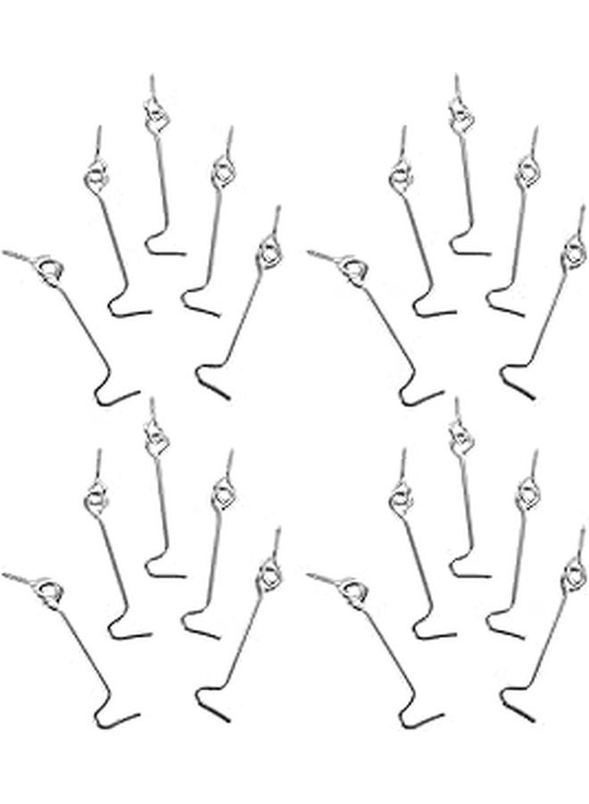 Retro Windproof Hook And Eye Latch Set 20 Pcs Metal For Door Window Fence Gate - Image 1