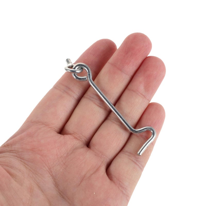 Retro Windproof Hook And Eye Latch Set 20 Pcs Metal For Door Window Fence Gate - Image 5