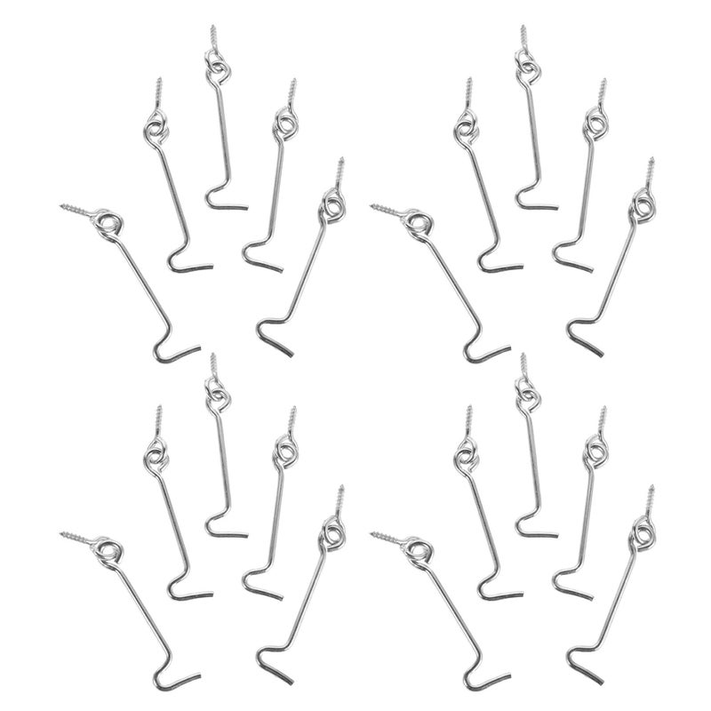 Retro Windproof Hook And Eye Latch Set 20 Pcs Metal For Door Window Fence Gate - Image 2