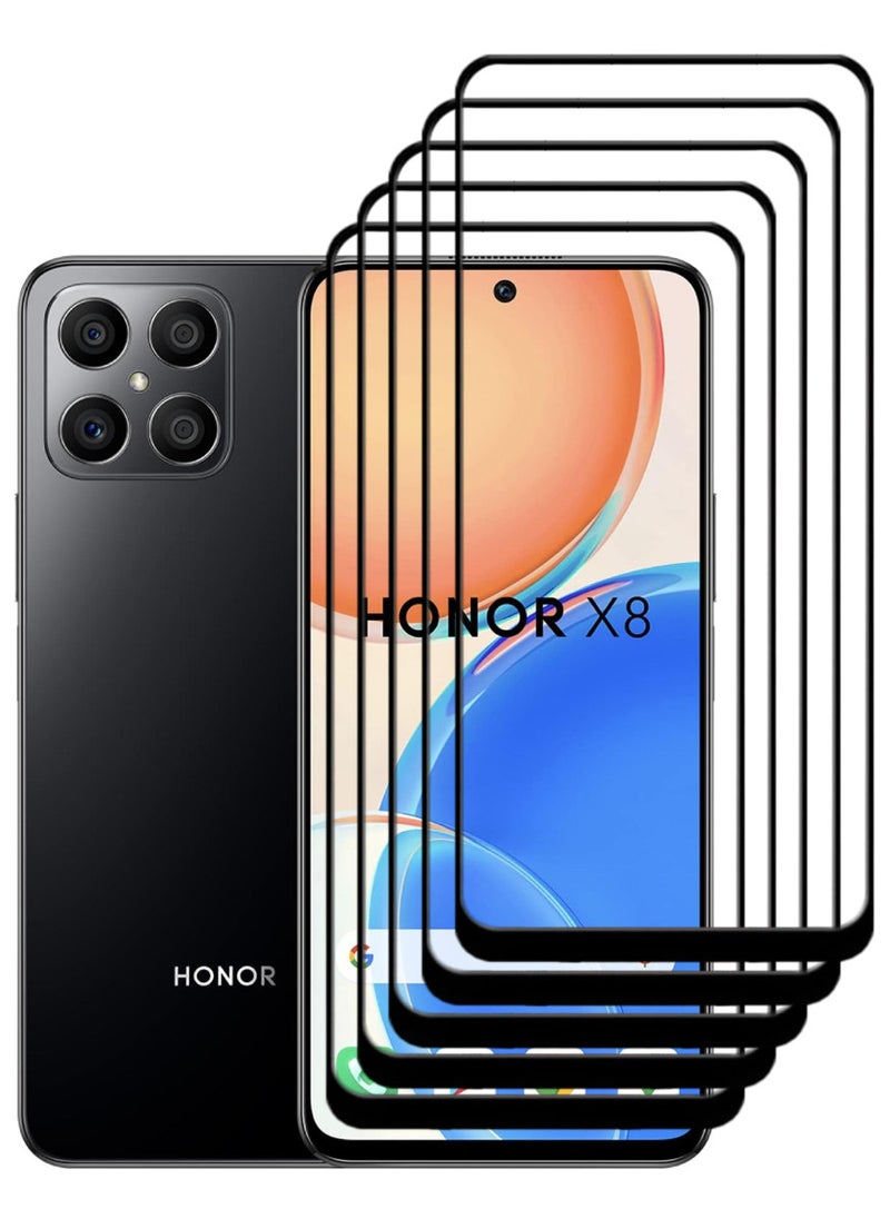 ACLIX 5 Pieces Antistatic ESD Dustproof Premium Quality High Definition Tempered Glass Screen Protector Designed For Honor X8 - Image 1