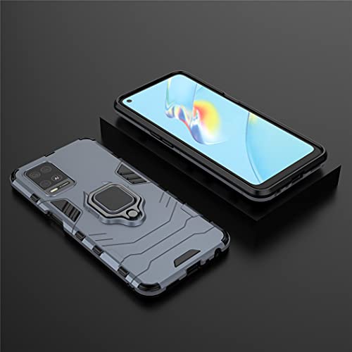 MaiJin Compatible with Oppo A54 4G, Oppo A55 4G Case, Metal Ring Grip Kickstand Shockproof Hard Bumper (Works with Magnetic Car Mount) Dual Layer Rugged Cover (Black) - Image 5