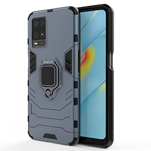 MaiJin Compatible with Oppo A54 4G, Oppo A55 4G Case, Metal Ring Grip Kickstand Shockproof Hard Bumper (Works with Magnetic Car Mount) Dual Layer Rugged Cover (Black) - Image 4